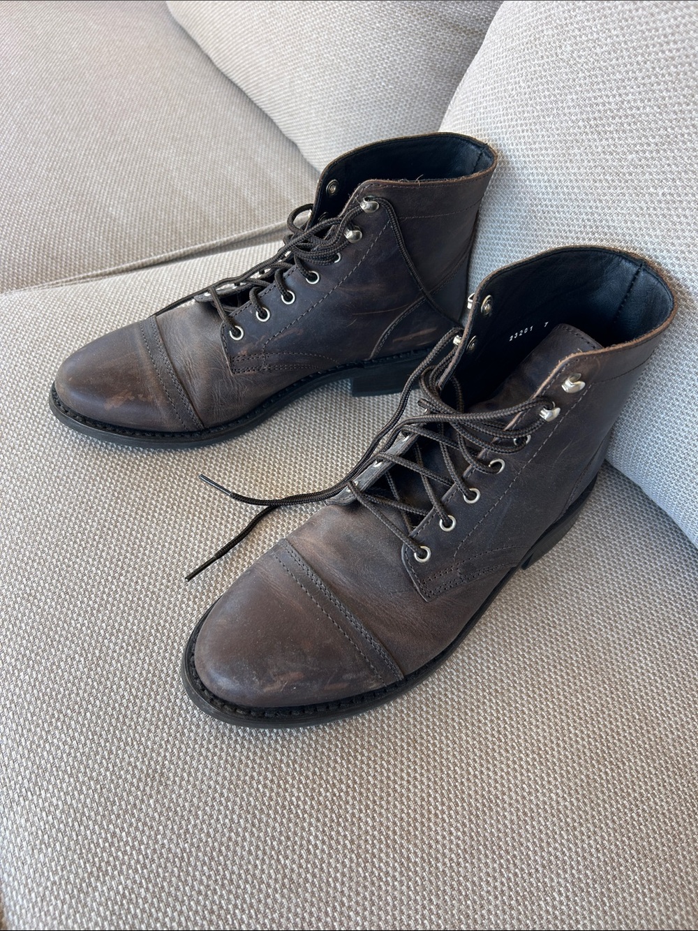 Thursday Boot Company Women's Dark Brown Leather Lace-Up Boots